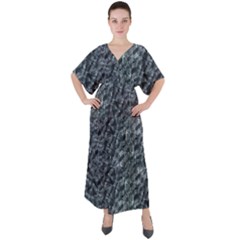Ceramics Broken  V-neck Boho Style Maxi Dress by Internationalstore