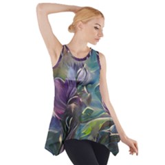 Abstract Blossoms  Side Drop Tank Tunic by Internationalstore