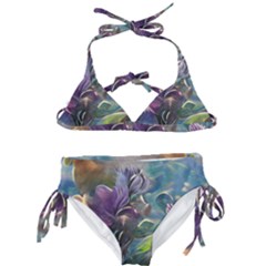 Abstract Blossoms  Kids  Classic Bikini Set by Internationalstore