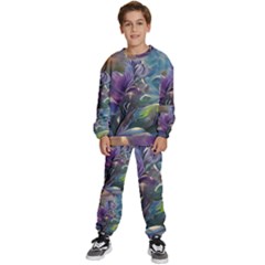 Abstract Blossoms  Kids  Sweatshirt Set by Internationalstore