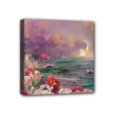 Abstract Flowers  Mini Canvas 4  X 4  (stretched) by Internationalstore