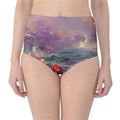 Abstract Flowers  Classic High-waist Bikini Bottoms by Internationalstore