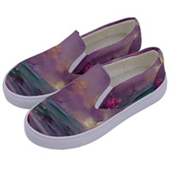 Abstract Flowers  Kids  Canvas Slip Ons by Internationalstore