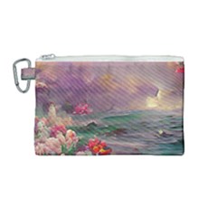 Abstract Flowers  Canvas Cosmetic Bag (medium) by Internationalstore