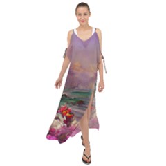 Abstract Flowers  Maxi Chiffon Cover Up Dress by Internationalstore