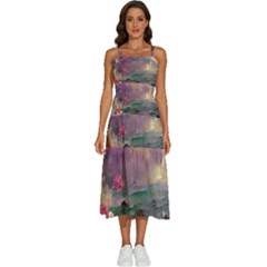 Abstract Flowers  Sleeveless Shoulder Straps Boho Dress by Internationalstore
