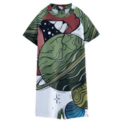 Black Hole T- Shirt Planet Eater Colour T- Shirt Kids  Boyleg Half Suit Swimwear by EnriqueJohnson