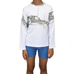 Vintage Rc Cars T- Shirt Vintage Modelcar Retro Rc Buggy Racing Cars Addict T- Shirt Kids  Long Sleeve Swimwear by ZUXUMI