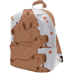 Capybara T- Shirt I Just Really Like Capybaras O K T- Shirt Yoga Reflexion Pose T- Shirtyoga Reflexion Pose T- Shirt Zip Up Backpack by hizuto
