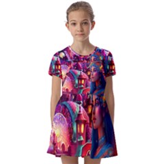 Fantasy Arts  Kids  Short Sleeve Pinafore Style Dress by Internationalstore