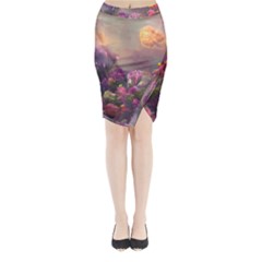 Floral Blossoms  Midi Wrap Pencil Skirt by Internationalstore