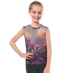 Floral Blossoms  Kids  Mesh Tank Top by Internationalstore