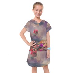 Floral Blossoms  Kids  Drop Waist Dress by Internationalstore