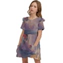 Floral Blossoms  Kids  Frilly Sleeves Pocket Dress View3