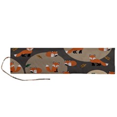 Fox Pattern Roll Up Canvas Pencil Holder (l) by Pakjumat