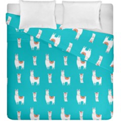 Lama Alpaca Animal Pattern Design Duvet Cover Double Side (king Size) by Pakjumat