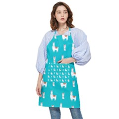 Lama Alpaca Animal Pattern Design Pocket Apron by Pakjumat