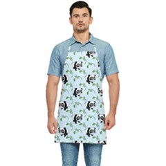 Animal Panda Bamboo Seamless Pattern Kitchen Apron by Pakjumat
