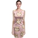 Cat Pattern Pink Cartoon Classic Sleeveless Midi Dress View1