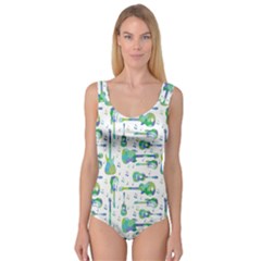 Guitars Music Notes Seamless Pattern Princess Tank Leotard  by Pakjumat