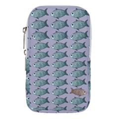 Fishes Pattern Background Theme Waist Pouch (small) by Pakjumat