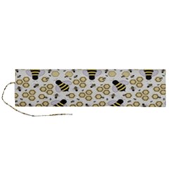 Bee Honeycomb Honeybee Insect Roll Up Canvas Pencil Holder (l) by Pakjumat