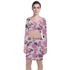 Floral Vintage Flowers Top And Skirt Sets by Dutashop