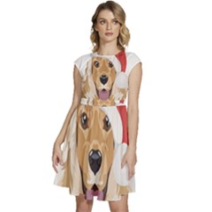 English Cocker Spaniel T- Shirt English Cocker Spaniel Merry Christmas T- Shirt (2) Cap Sleeve High Waist Dress by ZUXUMI