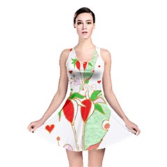 Flowers Illustration T- Shirtflowers T- Shirt (1) Reversible Skater Dress by ZUXUMI