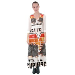 Porcupine T-shirtlife Is Better With Porcupines Porcupine T-shirt Button Up Maxi Dress by EnriqueJohnson