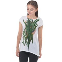 Abstract T- Shirt Therwaro T- Shirt Cap Sleeve High Low Top by EnriqueJohnson