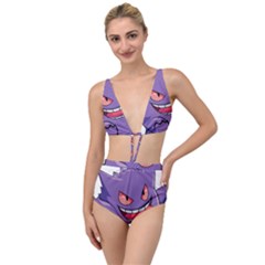 Purple Funny Monster Tied Up Two Piece Swimsuit by Sarkoni