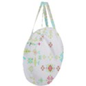 Christmas Cross Stitch Pattern Effect Holidays Symmetry Giant Round Zipper Tote View3