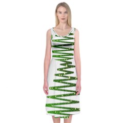 Christmas Tree Holidays Midi Sleeveless Dress by Sarkoni