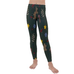Christmas Party Pattern Design Kids  Lightweight Velour Leggings by uniart180623