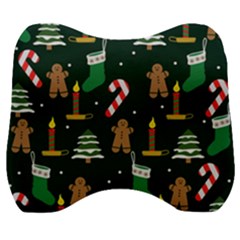 Pattern Christmas Gift Velour Head Support Cushion by uniart180623