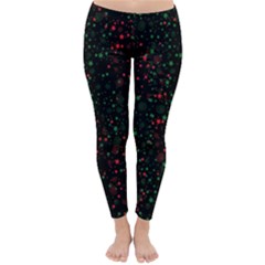 Confetti Star Dot Christmas Classic Winter Leggings by uniart180623