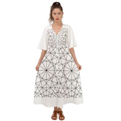 Black And White Pattern T- Shirt Black And White Pattern 8 Kimono Sleeve Boho Dress by EnriqueJohnson