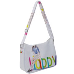 Happy Zip Up Shoulder Bag by SychEva