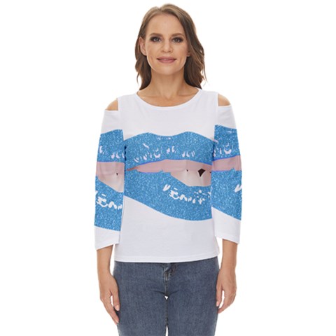 Lips -21 Cut Out Wide Sleeve Top by SychEva