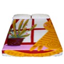 Cat Pet Ginger Art Animal Cartoon Fitted Sheet (California King Size) View1
