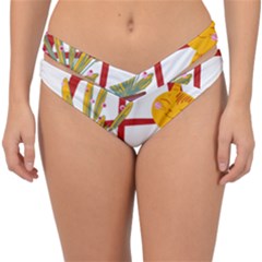 Cat Pet Ginger Art Animal Cartoon Double Strap Halter Bikini Bottoms by uniart180623