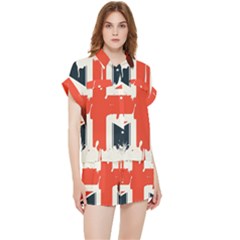 Union Jack England Uk United Kingdom London Chiffon Lounge Set by uniart180623