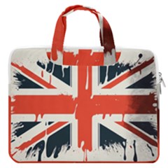 Union Jack England Uk United Kingdom London Macbook Pro 16  Double Pocket Laptop Bag  by uniart180623