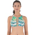 Waves Ocean Sea Tsunami Nautical Painting Perfectly Cut Out Bikini Top View1