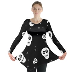 Skull Pattern Long Sleeve Tunic  by Ket1n9
