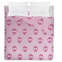 Alien Pattern Pink Duvet Cover Double Side (Queen Size) View1