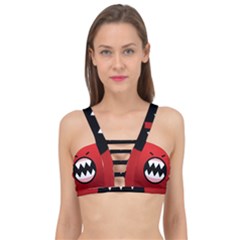 Funny Angry Cage Up Bikini Top by Ket1n9