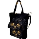 Art Fiction Black Skeletons Skull Smoke Shoulder Tote Bag View1