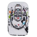 Social Media Computer Internet Typography Text Poster Waist Pouch (Small) View2